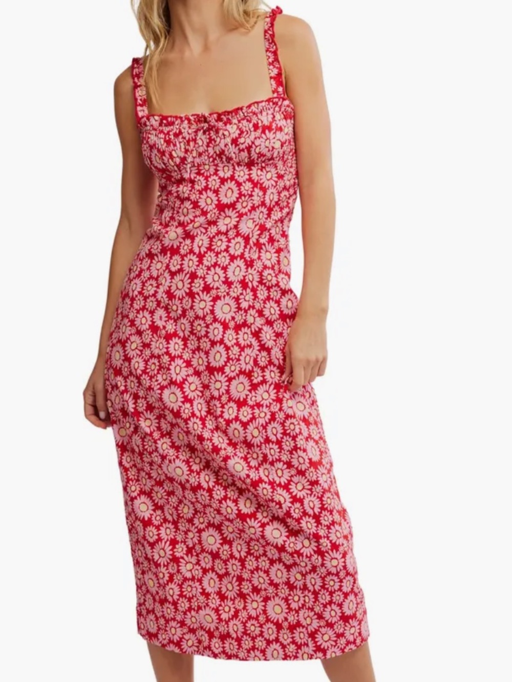 Nordstrom Red Daisy Print Sundress